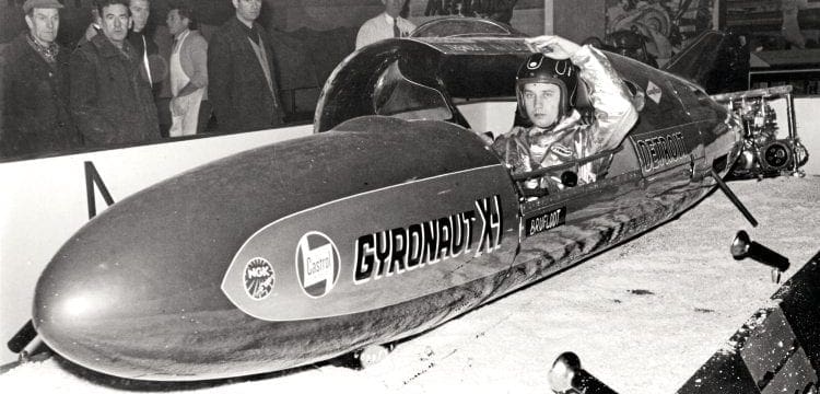 One of the undoubted stars of the show was American Bob Leppan, with his twin-Triumph- powered Gyronaut X-1, the fastest motorcycle in the world.