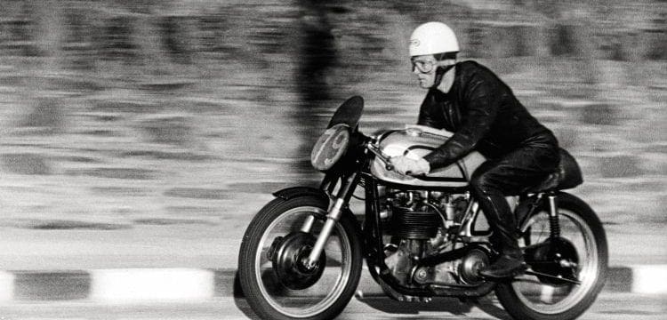 Ron Langston, in only his third roadrace, stunned onlookers by finishing runner-up in the 1959 Manx GP.