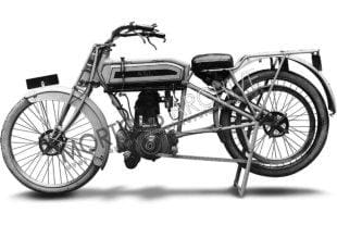 Monoshock suspension was standard fitment on ASL motorcycles in the early 1900's