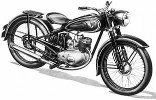 DKW's 125 commuter motorcycle was the template for BSA's Bantam range after the Second World War