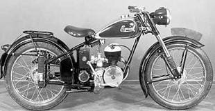 Villiers-powered Eysink at Amsterdam motorcycle show in 1951