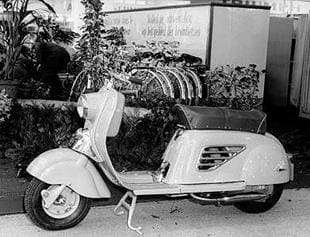 Flandria scooter pictured at 1956 Brussels Motorcycle Show