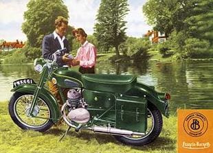 Francis Barnett's post war range concentrated on ride to work motorcycles