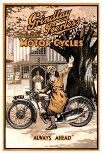 Advertisement for classic British motorcycle Grindlay-Peerless