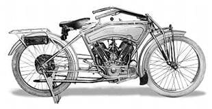 American made Iver-Johnson classic motorcycle was a big v-twin with a 7-8hp engine