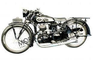 1932 Belgian-built Lady classic motorcycle uses Villiers two stroke engine