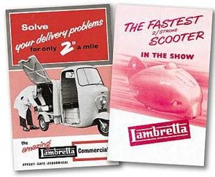 Old Lambretta scooter sales brochures