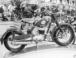 1951 Sachs-engined Mars classic motorcycle at show