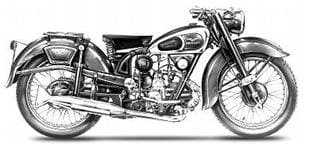 Italian motorcycle maker Moto Guzzi's attractive 250cc Airone was a popular Fifties machine