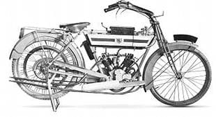 1913 Moto Reve classic motorcycle with two speed gear and chain final drive