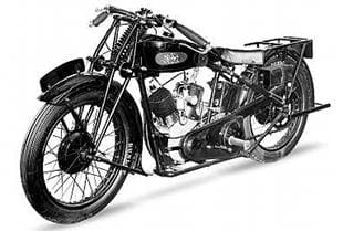 V-twin JAP engine power was relied upon for New Henley's bigger motorcycles, like this 1930 season model