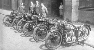 Factory racers ready for the 1927 TT