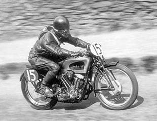 It took a brave man to tame the 500cc v-twin New Imperial motorcycle. One such man was Ginger Wood