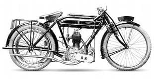 1912 Precision-engined OK motorcycle as ridden by Ev Pratt to ninth in that year's Junior TT