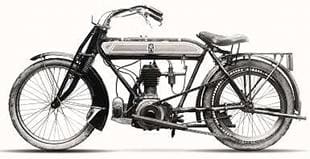 Overseas motorcycle dating from 1913. Unusually, the company built its own engines