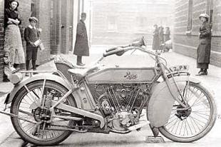 Handsome Pope v-twin motorcycle had plunger rear suspension and ohv v-twin engine