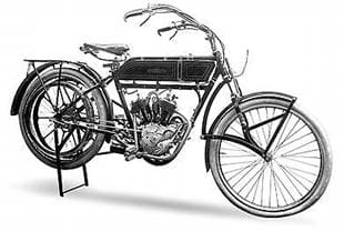 Unusual-forked veteran v-twin 1913 Peugeot classic motorcycle from France