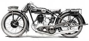 Nearing the end of the line, a 1927 side-valve Quadrant motorcycle