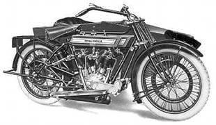 Model 180 Royal Enfield motorcycle and sidecar