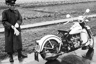 Japanese police used Rikuo v-twin motorcycles