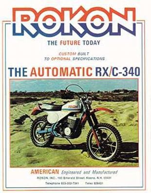 Rkon motorcycle advertsiement from 1975