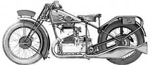 Twin cylinder Royal Standard Swiss motorcycle