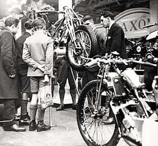 Scott motorcycles show stand, 1930