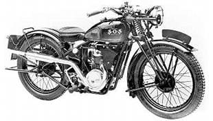 Late model SOS Birmingham-built motorcycle, powered by Villers engine