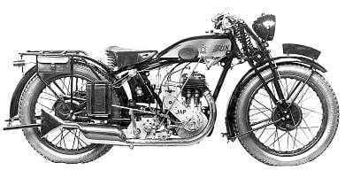 1929 Sun motorcycle with JAP engine