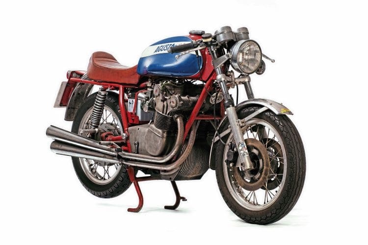 MV 500 triple: One of several ‘re-creations’ of famous racers in the Robert White collection, this MV Agusta three-cylinder Grand Prix 500 replica might just drive the bidding up to six figures…