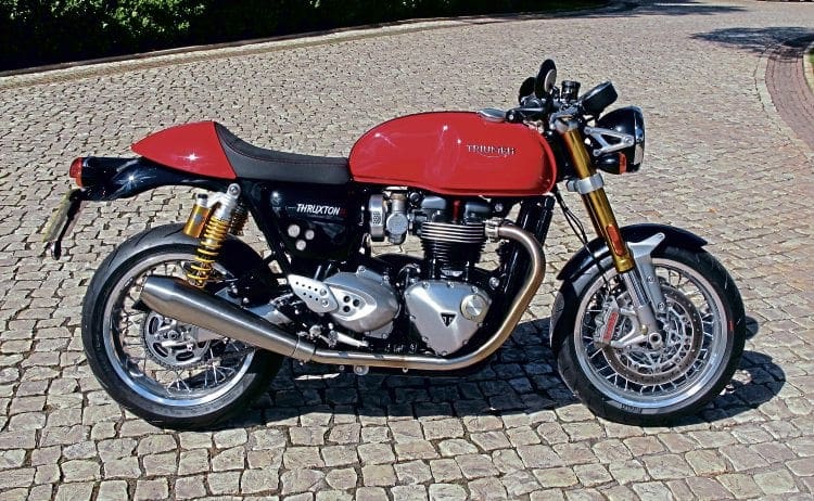 There’s a ‘load of old cobbles’ joke here, but we’ll move swiftly on – as is apparently easy on a Thruxton R