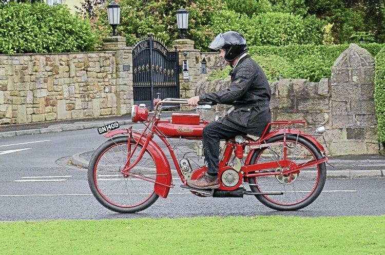 Riding the Indian takes some getting used to, with the clutch, in particular, taking some โmastering.โ