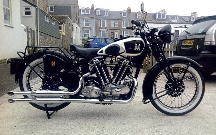 Wow. Les Phelps’ Matchless Model X SS100 marries a Matchless V-twin ohv engine with Model X cycle parts. 