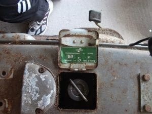 Original stickers on the petrol cap were carefully removed and replaced