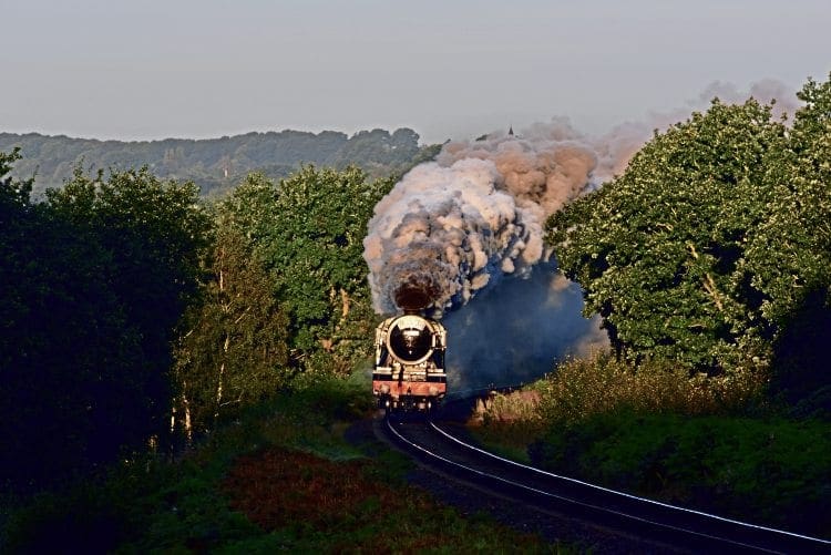 Flying Scotsman heads away from Bewdley towards Kidderminster light engine. GRAHAM NUTTALL