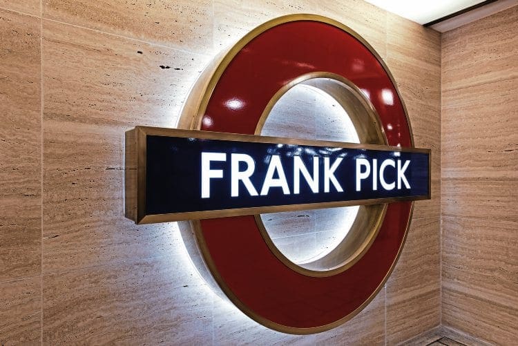 The centrepiece of the newly unveiled Beauty Immortality artwork marking the 75th anniversary of the death of Frank Pick. THIERRY BAL/TFL