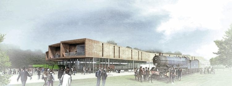 A side elevation of the new £18 Great Central Museum. GCR