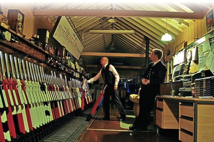 Jamie Green and Ian Baxter ‘at work’ during the 30742 Charters evening photo shoot on September 23.