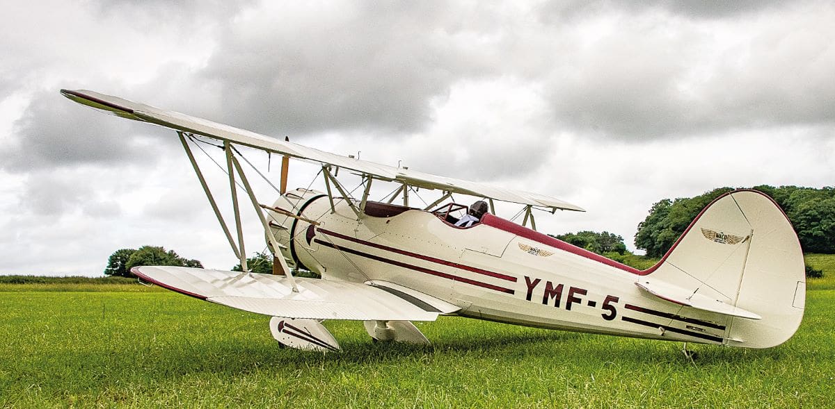 The Waco is 10 feet wingspan and is almost 8 feet long from the front of the spinner to the elevator cowling.