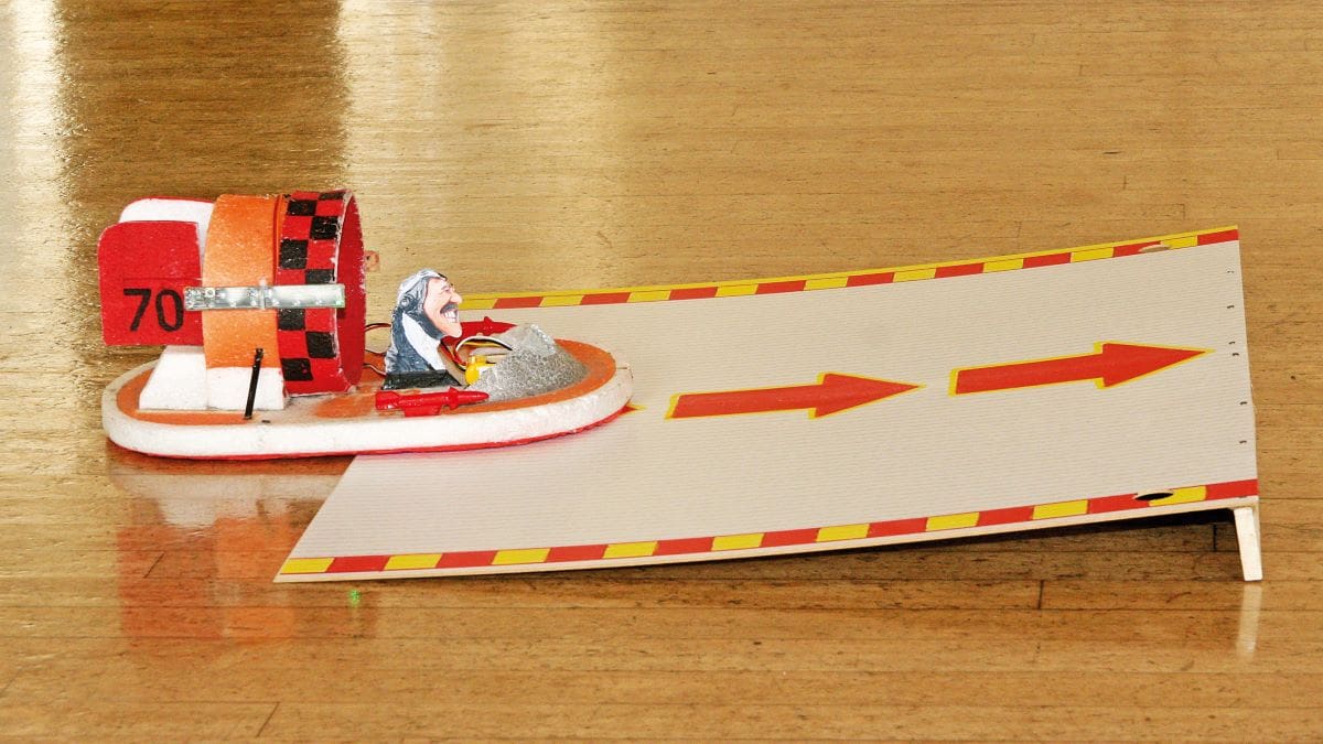 The first Airbug ski jump was tricky to use without damage.