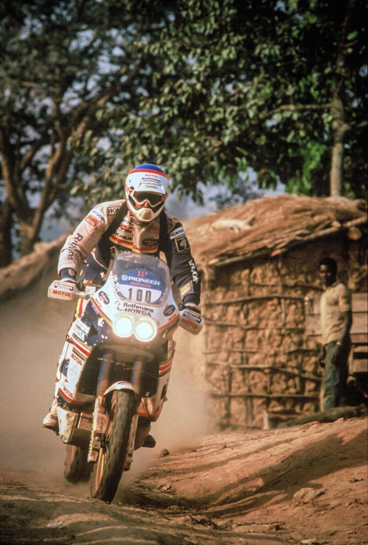 Gilles Lalay takes first in the 1989 Paris-Dakar on HRC’s NXR750 – the father of the Africa Twin.