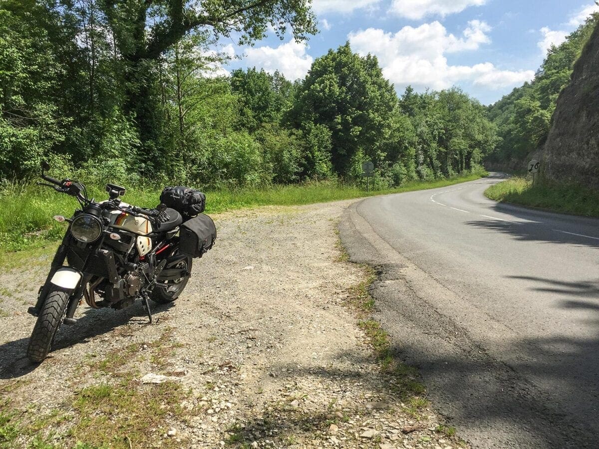 There are plenty of twisty, fun roads in France – this is just outside Lisle.