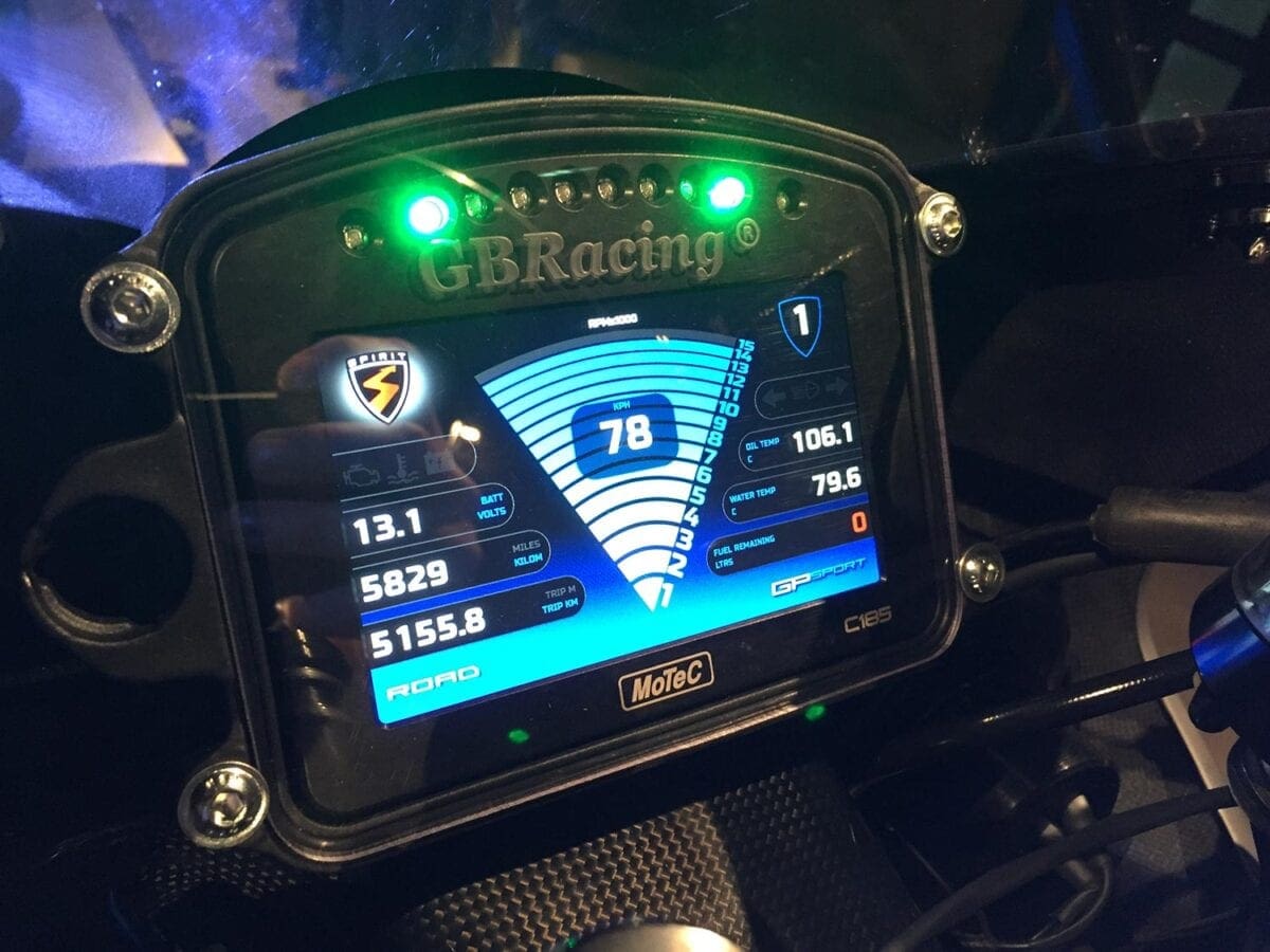 Motec electronics support the R models, shown here on the GP Sport R.