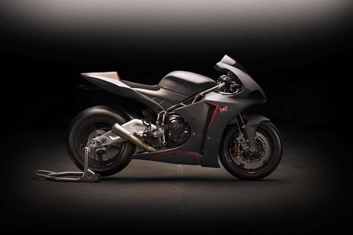 The R models – this is the GP Sport R – have hand-made swingarms.