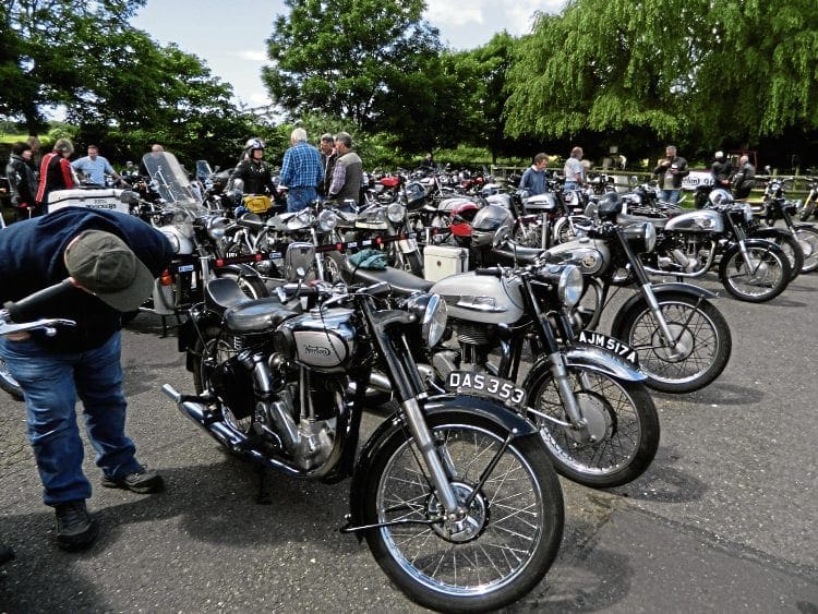 A sea of Nortons to delight the eye converge on the Sammy Miller Museum.