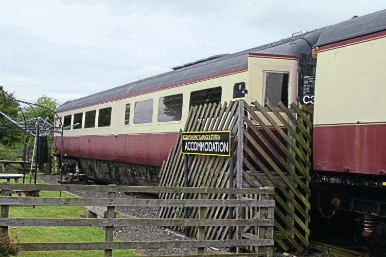 Mk.3a RFM No. 10218 has been converted into holiday accommodation at the former Hawsker station, just south of Whitby on the closed route to Scarborough, where it is pictured on July 15. David Russell 