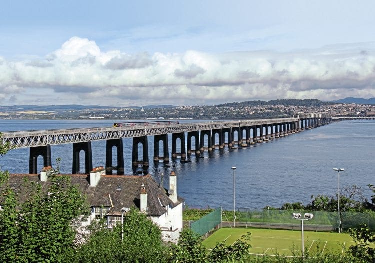 It’s journey over the Tay Bridge almost complete, a Class 221 ‘Voyager’ approaches Wormit on an Aberdeen to Penzance working on August 24, 2015. IAN LOTHIAN