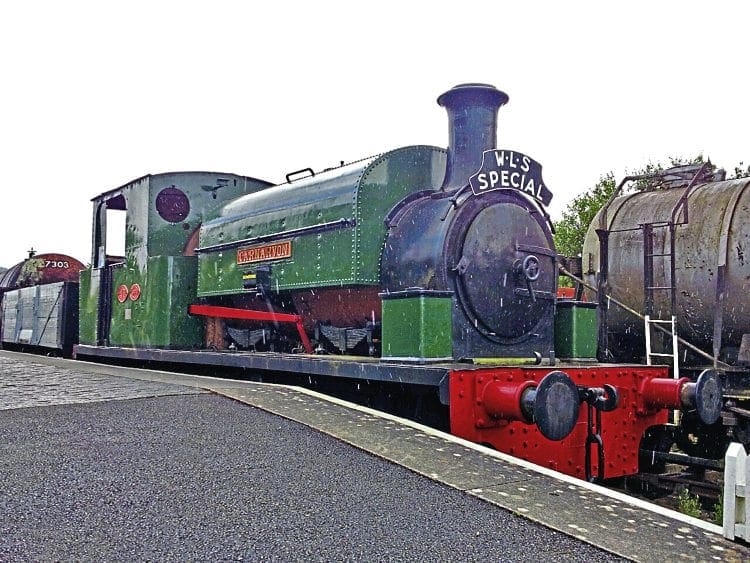 Kitson 0-6-0ST No. 47 Carnarvon had spent five years on display at Totnes (Littlehempston) station prior to moving to Buckfastleigh for stripping down earlier this year. W STEEVENS