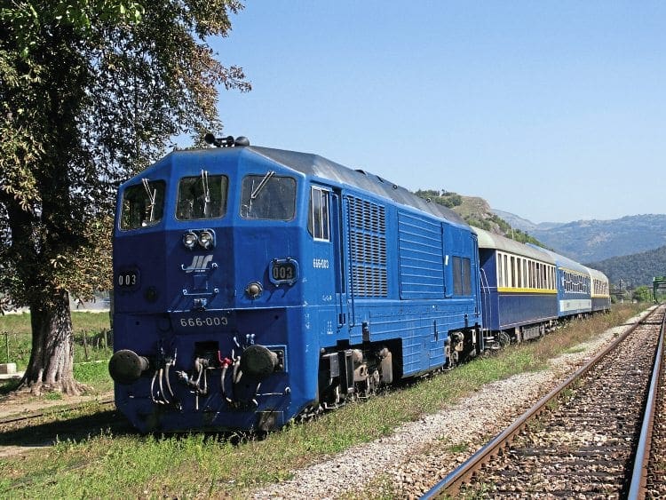 One of the four Serbian JT22CW-2 locos – No. 666.003 – at Staničenje, Serbia, on September 8, 2005, during the ADL Tours ‘Stamboul Express’ charter. IAN B SMITH