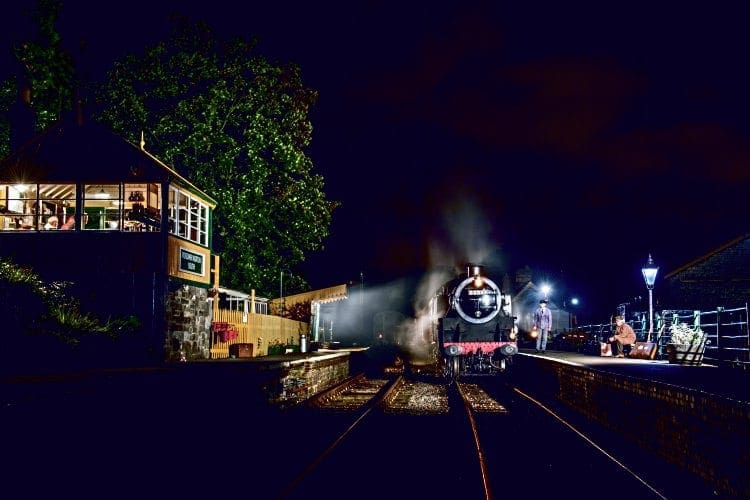 Timeline Events hired the restored one-third-mile section of original S&D track on September 9, and there was time for an atmospheric night shoot with the ‘4MT’ tank and re-enactors. JACK BOSKETT 